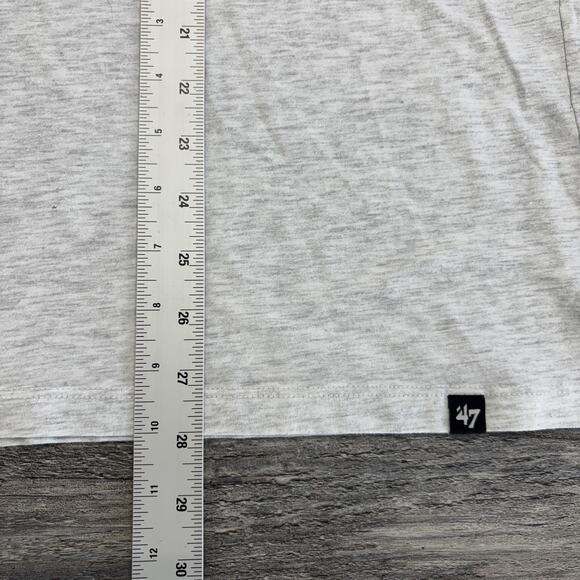 '47 Brand Cleveland Browns Heather Gray Mens L Brownie Elf‎ Chest Stripe T-Shirt - Picture 6 of 7